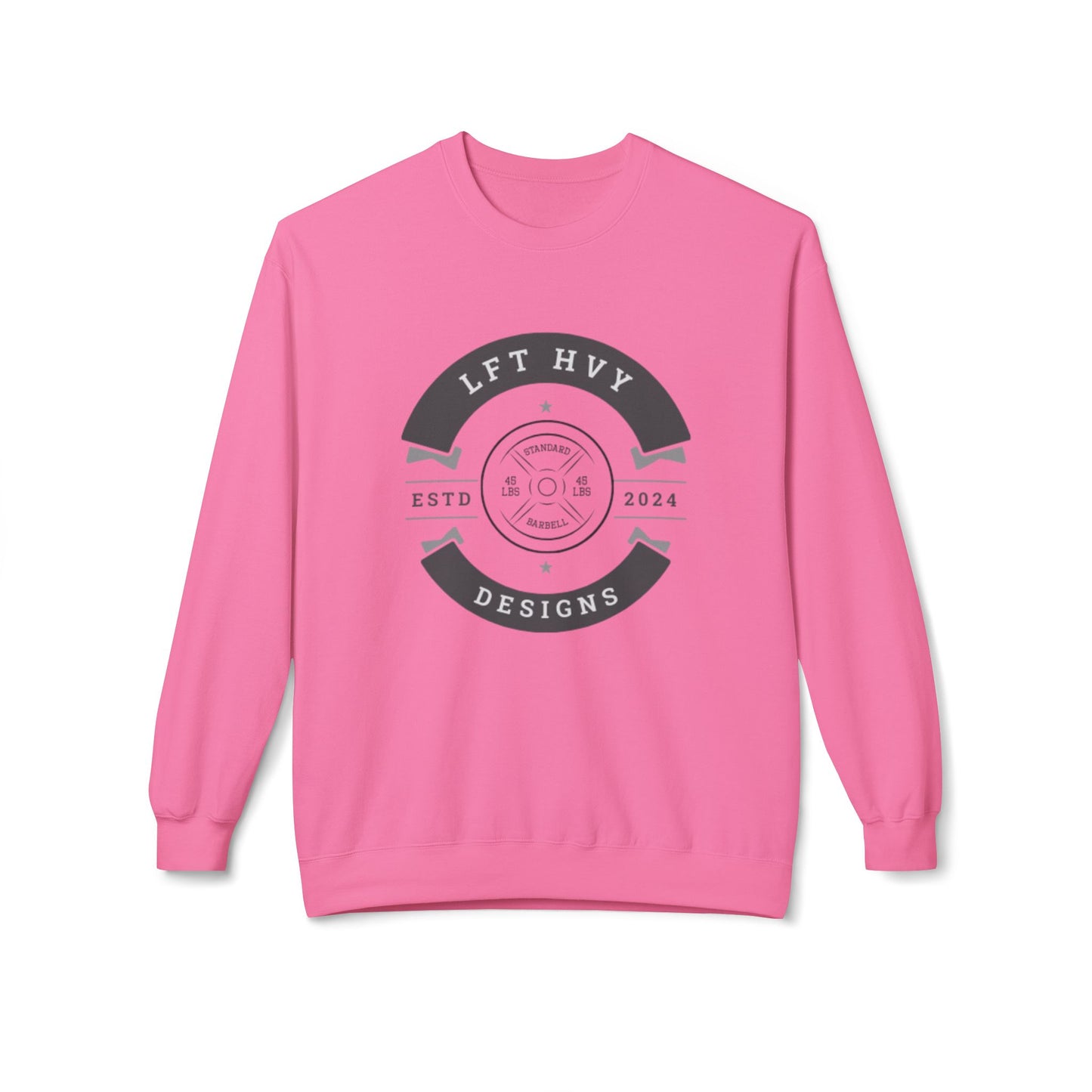 LFT HVY Designs Unisex Midweight Crewneck Sweatshirt - Comfortable & Stylish