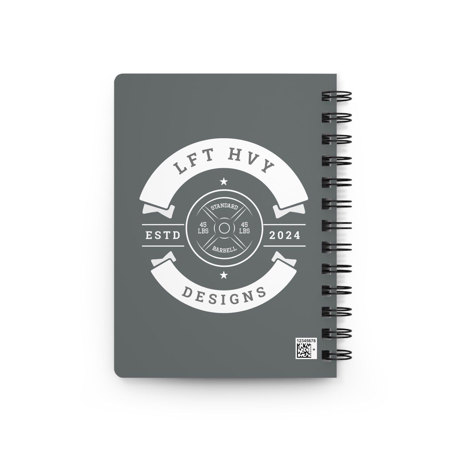Fitness Motivational Spiral Bound Journal - Train Hard, Don't Just Workout