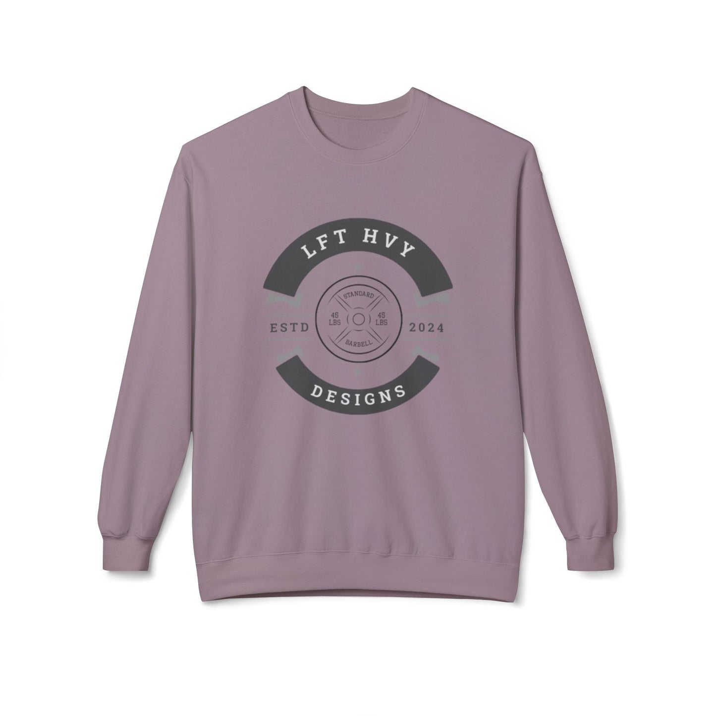 LFT HVY Designs Unisex Midweight Crewneck Sweatshirt - Comfortable & Stylish