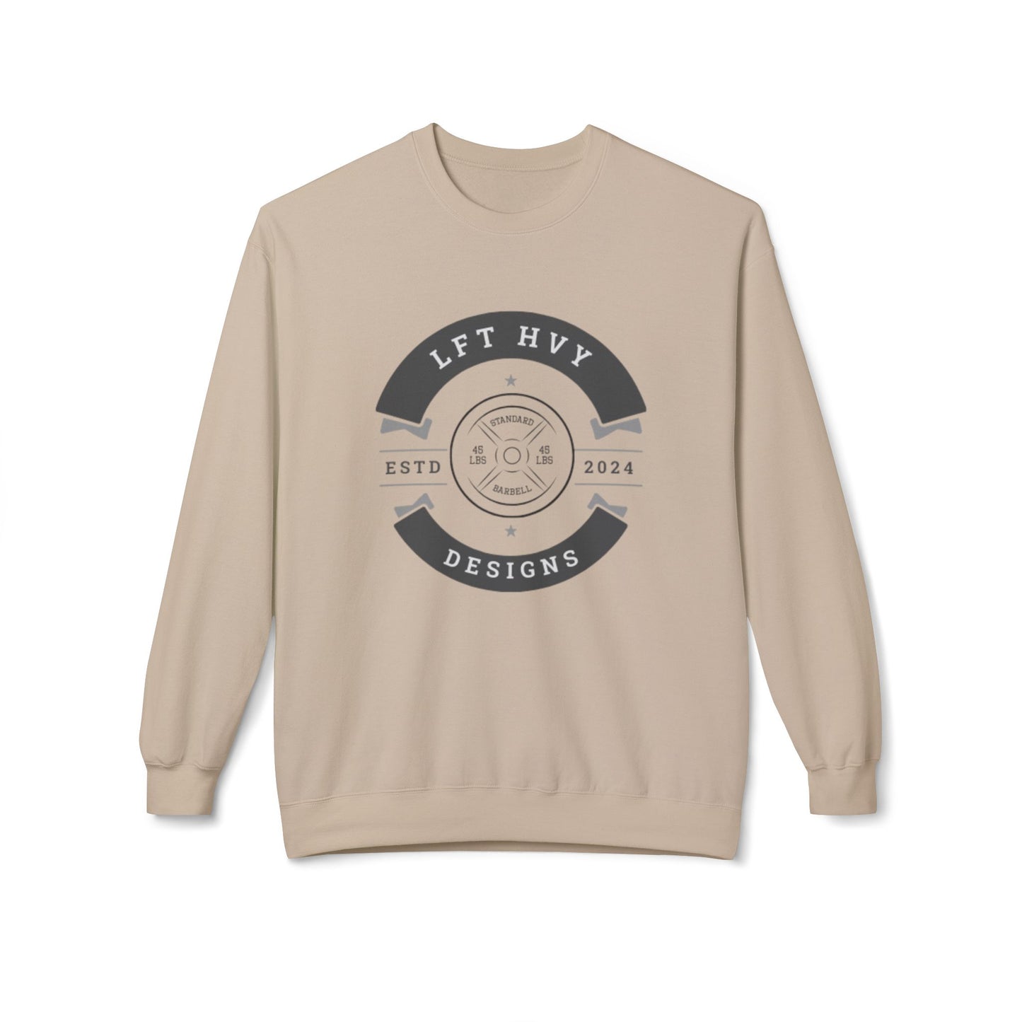 LFT HVY Designs Unisex Midweight Crewneck Sweatshirt - Comfortable & Stylish