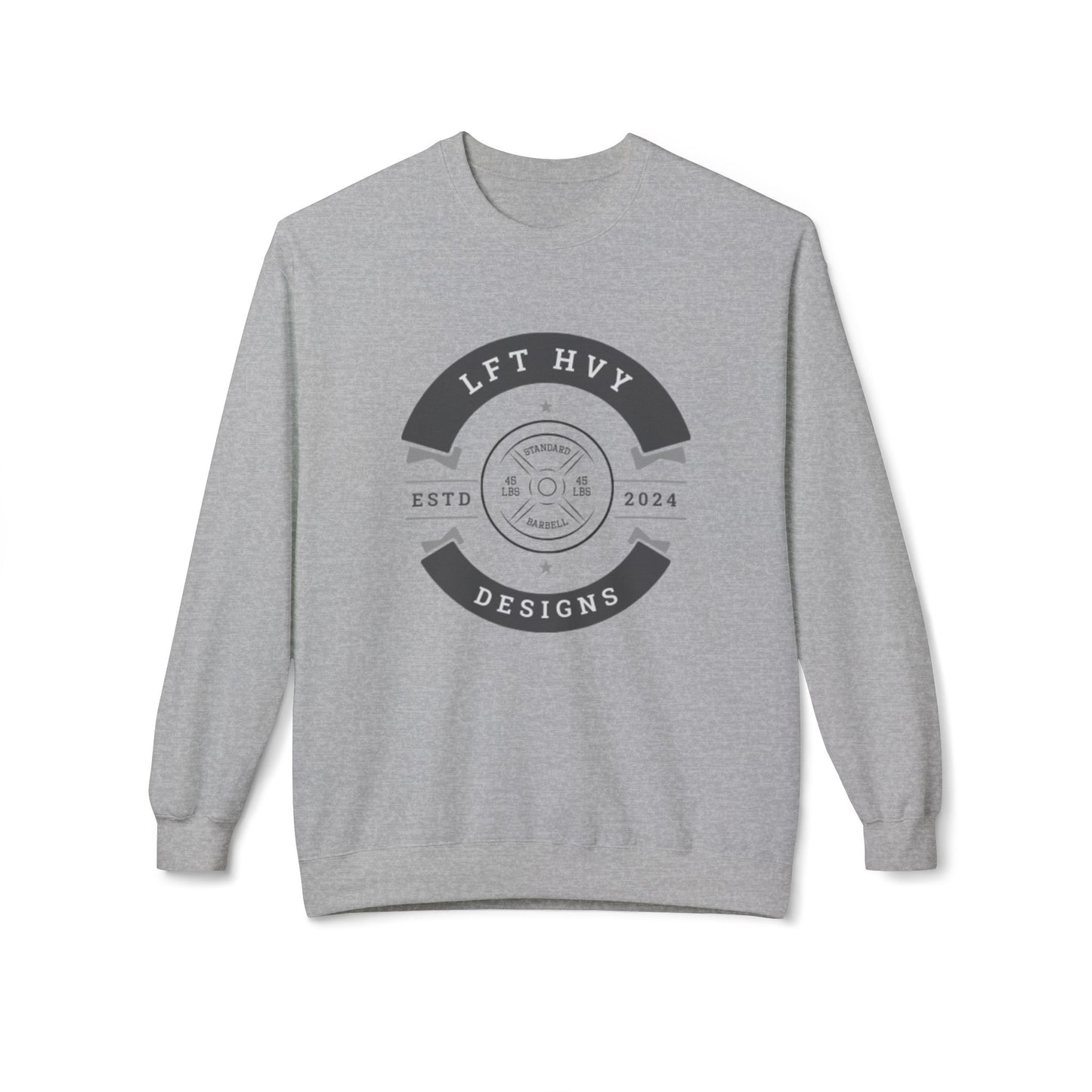 LFT HVY Designs Unisex Midweight Crewneck Sweatshirt - Comfortable & Stylish