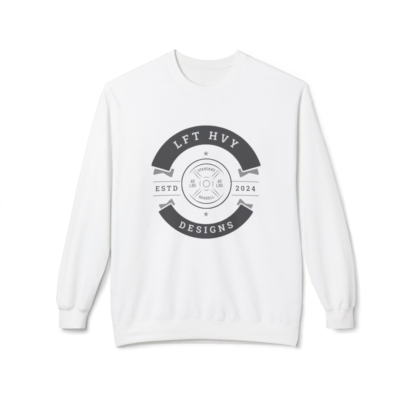 LFT HVY Designs Unisex Midweight Crewneck Sweatshirt - Comfortable & Stylish